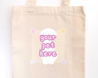 Custom Pet Tote Bag | Personalised Pet Tote Bag | Pet Lover Gift | Custom Personalised Design