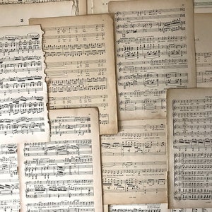 Bundle Over 50 Vintage Music Sheets | 1900s Music Sheets, Junk Journal Supply, Music Ephemera, Music Pages