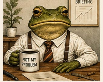 Monday Briefing Funny Animal Giclée Print, Office Wall Art, Quirky Deadpan Humor Print, Layer and Light Gallery