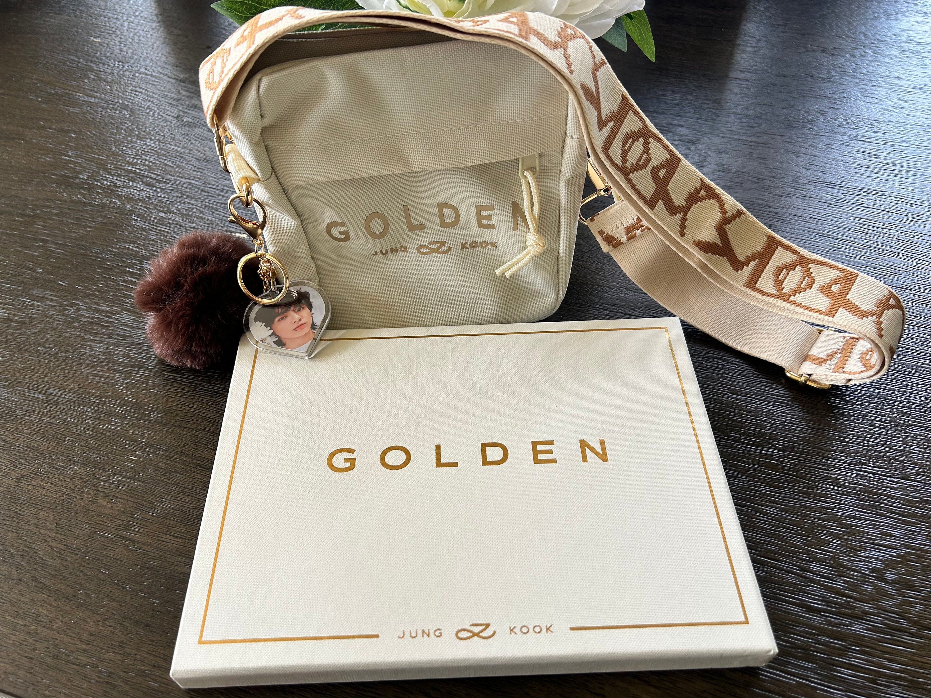 Jungkook 'golden' Inspired Mini Crossbody Bag | Golden