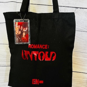 ENHYPEN &#39;Romance: Untold&#39; Canvas Tote Bag | Kpop Tote Bag | ENHYPEN Merch