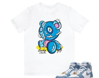 Air Jordan 1 Denim Retro High T-Shirt Glücksbringer