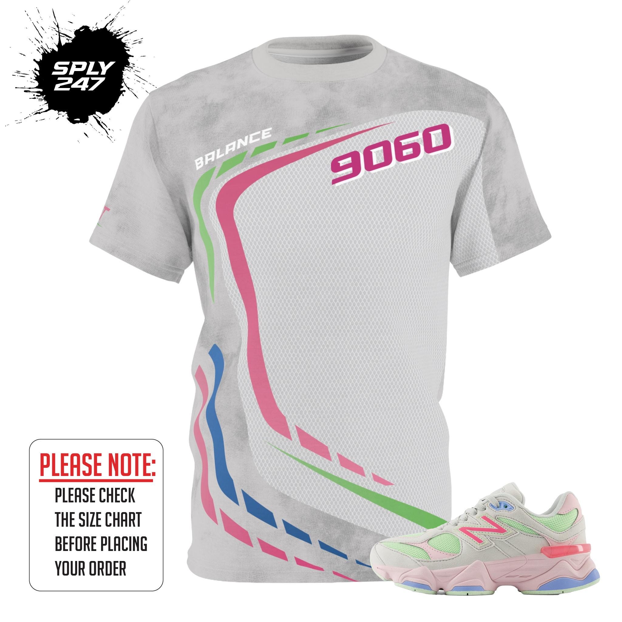Shirt to Match New Balance 9060 Pink Grey Unisex Tee Sneaker