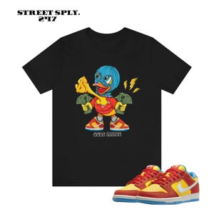 SB Dunks Bart Sneaker Match Tees Yellow Selfmade rich duck