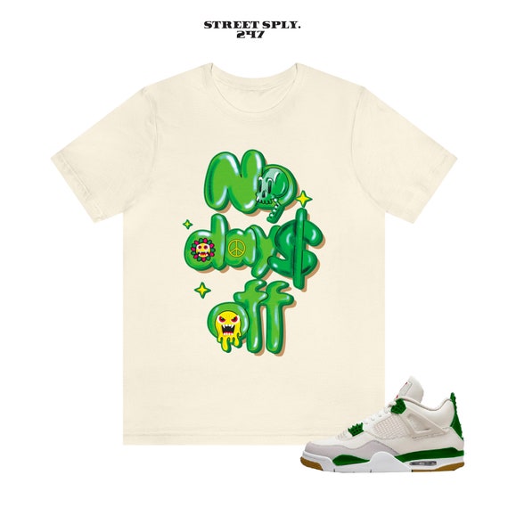 pine green off white shirt