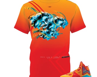 Camiseta a juego con las zapatillas Space Jam LeBron 19, diseño Fearless Limitless.