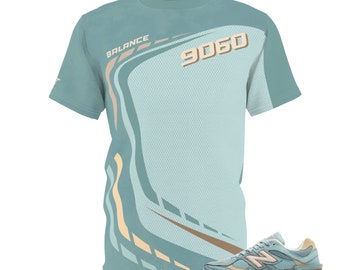 New Balance 9060 Blue Haze Zapatillas deportivas estilo Match Camiseta unisex
