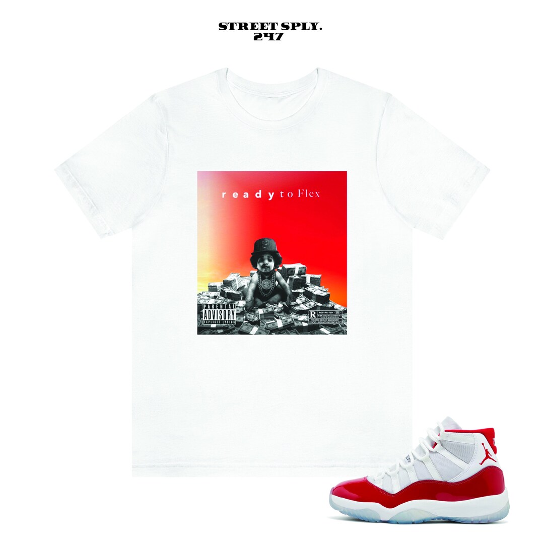 Jordan Cherry 11s Match Tshirt Ready to Flex Graphic Tees Etsy