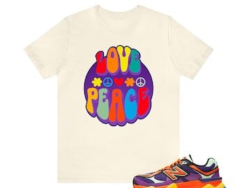 New Balance 9060 Prism Purple camiseta de partido Love Peace Camiseta unisex