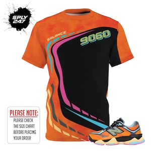 Bijpassend T-shirt Sun Glow, uniseks shirt voor New Balance 9060, T-shirt voor sneakerheads, casual T-shirt voor mannen en vrouwen, stijlvol T-shirt