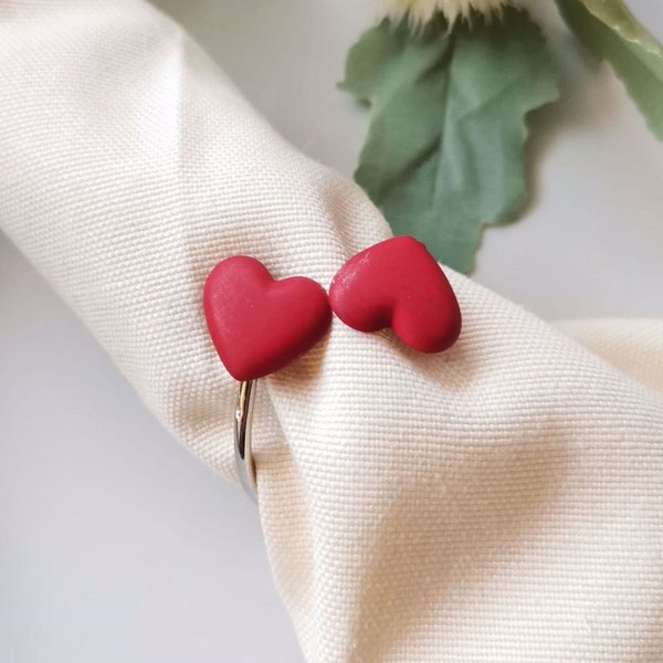 Wedding Metal Heart Napkin Ring Set of 6, 8 and 12, Dinner With Valentine, Napkin Ring, Heart Napkin Ring, Serviettenring, Rond de serviette