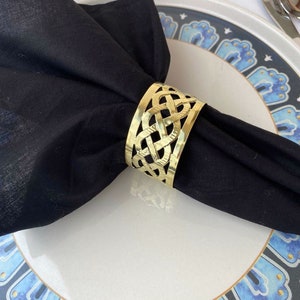 Spiral Luxury Metal Napkin Ring Set, Gold Napkin Ring, Wedding Rehearsal Favor, Wedding Decor, Serviettenring, Rond de serviette