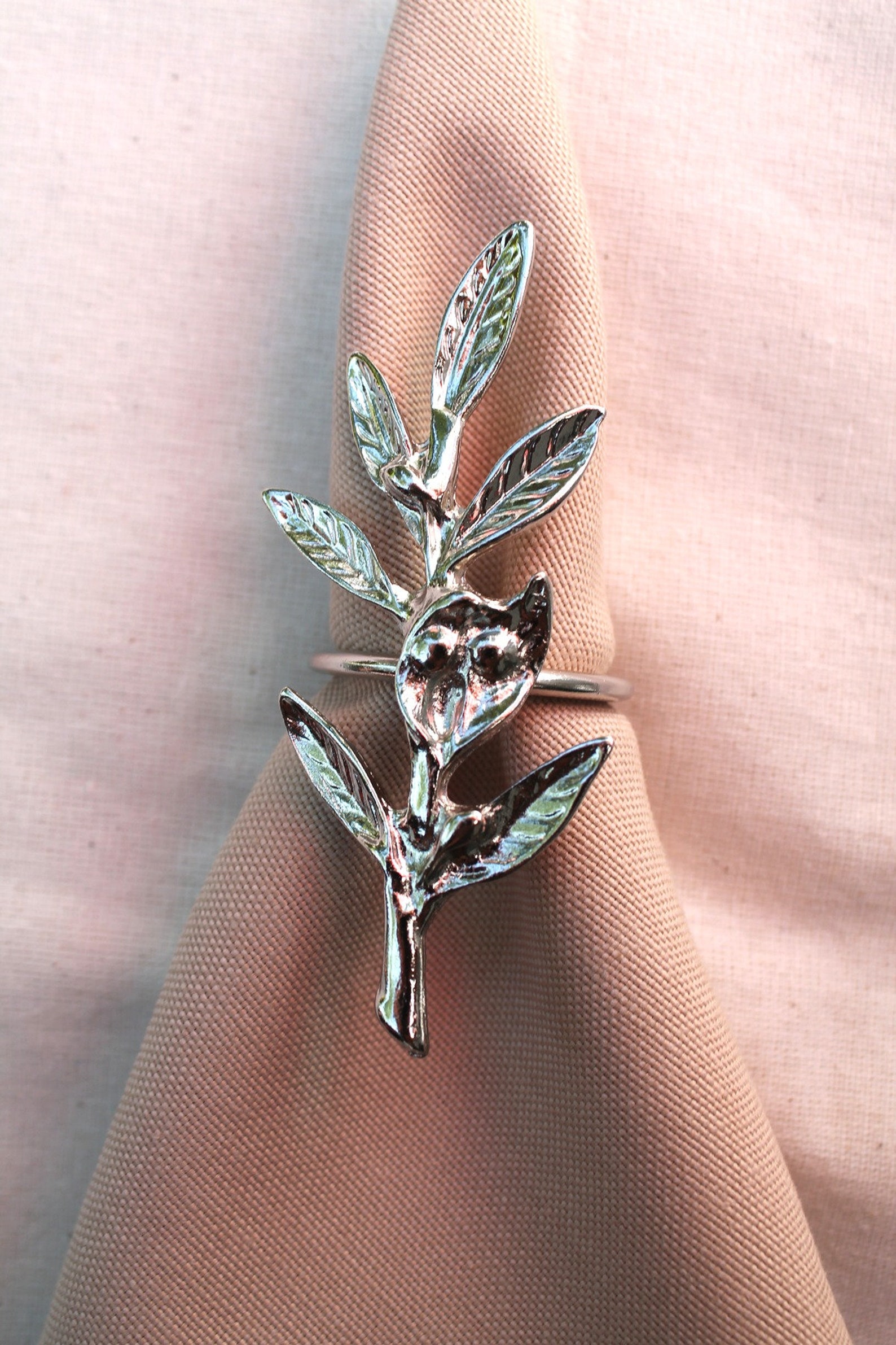 Olive Branch Napkin Ring Metal Napkin Ring Table Decor Etsy