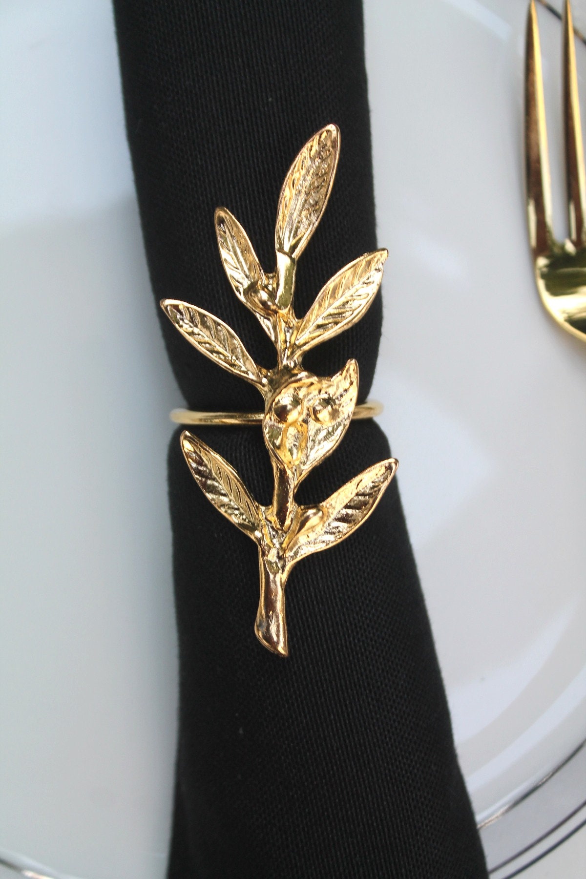 Olive Branch Napkin Ring Metal Napkin Ring Table Decor Etsy