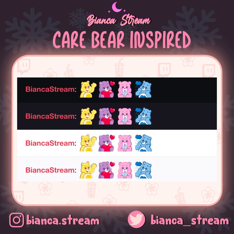 Care Bear Inspired Emotes for Twitch and Discord | Cute | Kawaii | for ...