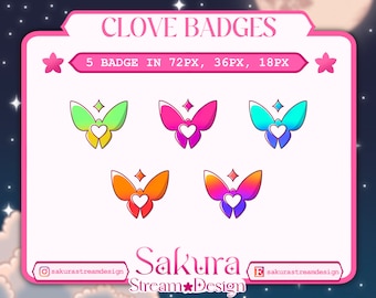 Clove Valorant Stream Badges: Twitch/Discord Subscriber Badges (Digital Download)