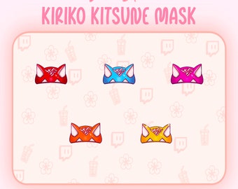 Kiriko Kitsune Mask Sub/Bit Badges Twitch | Overwatch 2 | For Streamers | 5 Badges