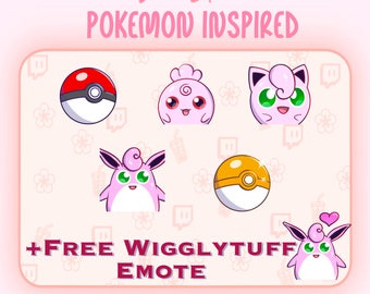 Pokemon Inspired Jigglypuff Evolution Sub/Bit Badges Twitch | Cute | Kawaii | Wigglytuff | Igglybuff | For Streamers | 5 Badge + FREE EMOTE