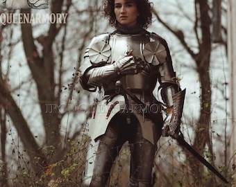 Lady Knight Full Armor Suit: Medieval Combat Steel Armor - LARP Cosplay