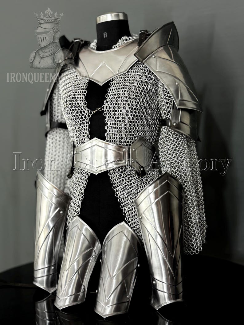Female Knight Chainmail Armor Suit: Medieval Warrior Queen Costume - Etsy