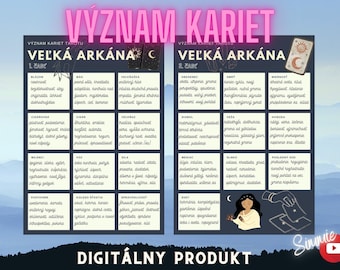 Význam kariet tarotu / Veľká a malá arkána vysvetlenie / Ťaháky tarot / Tarotove karty / Digitálny produkt / pomoc pri učení tarotu / tarot