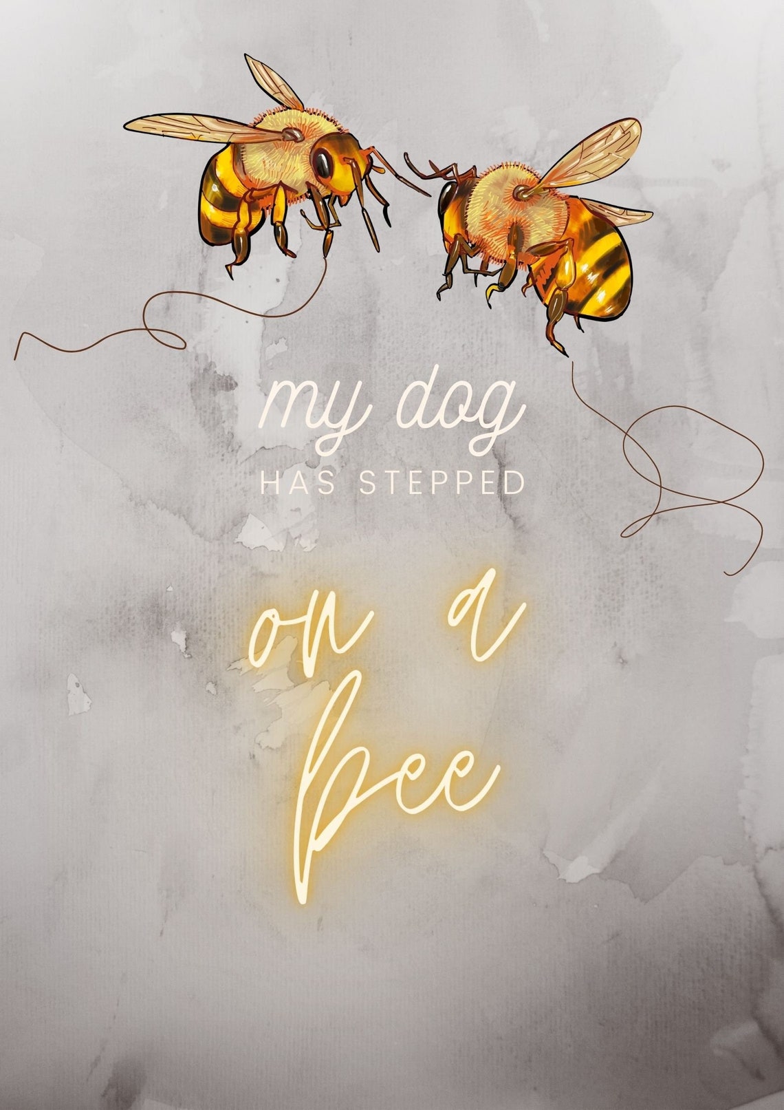 My Dog Has Stepped on a Bee Amber Heard PRINTABLE POSTER - Etsy