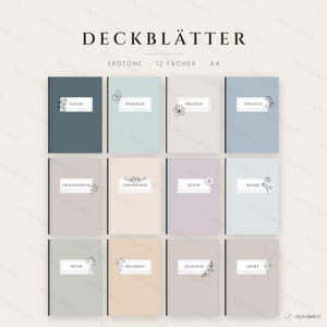 Digital Planner Cover Bundle | 12 GoodNotes Cover | Erdtöne | Ästhetische digitale Planer Cover | Digital Notebook