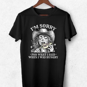 Hangry Pizza T-Shirt: Lustiges Foodie Geschenk, Bio Baumwolle T-Shirt