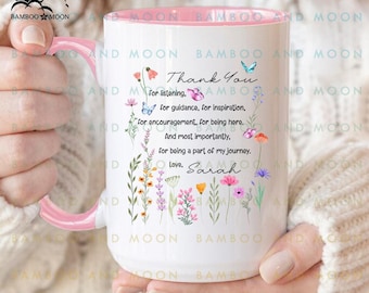 Personalised Thank You Gift Mug, Coworker Gift, Teacher Gift, Mentor Gift TH1950
