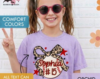 Personalized T Ball Name Kid Shirt, T Ball Youth Shirts, Sports Birthday Tee, Coquette T Ball Birthday Gift  TH2916