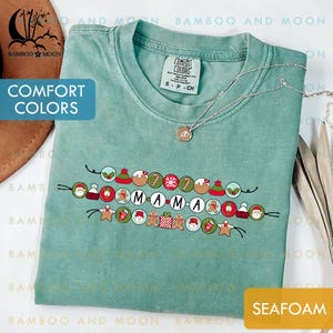 Mama Comfort Farben Shirt, Armband Weihnachten Mama Shirt, Freundschaftsarmband Mama Weihnachten Shirt TH1661-31