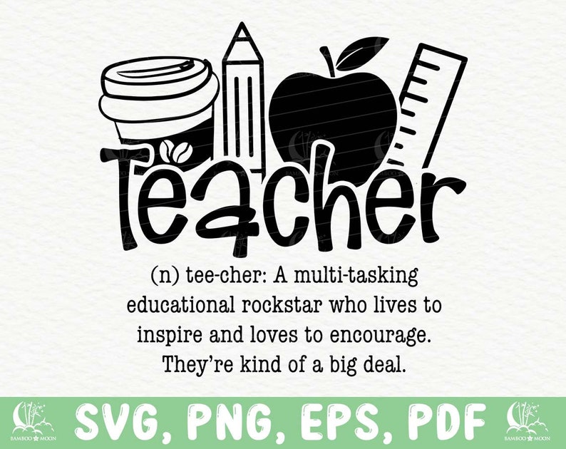 Teacher Definition Svg Png Teach Svg Teacher Life Png Etsy