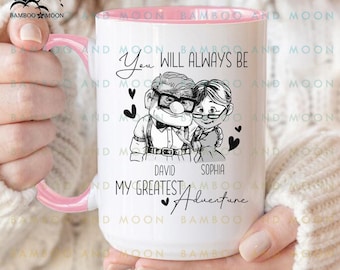 Personalisierte Jubiläumskaffeetasse, bis du mein größtes Abenteuer-Keramikbecher TH2047 bist