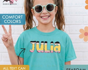 Personalized Back to School Name Comfort Colors Youth Shirt, 1st Grade Kid Shirt, Pre School Kid Shirt TH2838