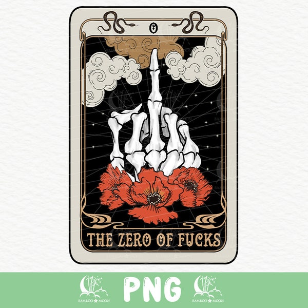 The Zero of F*cks Tarot Card Sublimation Design Download