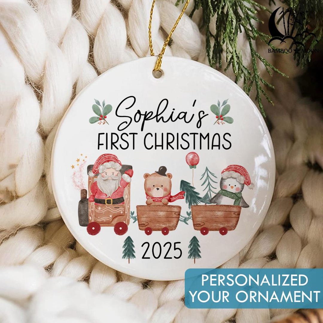 Personalized Baby's First Christmas Ornament, Christmas Bauble Gift ...