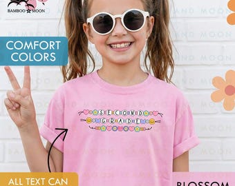 Personalized Second Grade Comfort Colors Youth Shirt, Back to School Kid Tee, 2nd Grade Crew, Friendship Bracelet Tee TH1403-1