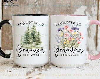 Personalized Promoted to Grandma Grandpa Mug  TH0665