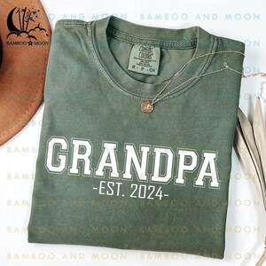Personalized Grandpa Est 2024 Shirt, Grandpa Est Year Shirt, Gift For New Dad Shirt, Father&#39;s Day Gift Shirt TH0422