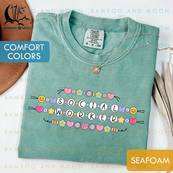 Comfort Colors Social Worker Shirt, Friendship Bracelet Social Worker Shirt, Social Worker Bracelet Shirt TH1403-96