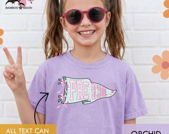Camiseta infantil a cuadros personalizada para preescolar, sudadera, camiseta infantil Coquette personalizada para preescolar, camiseta de regreso a clases TH3057-7