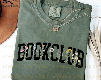Floral Book Club Shirt, Vintage Flower Book Club Tee, Minimalist Book Club Shirt TH0920