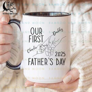 Personalized First Time Dad Mug, Our First Fathers Day Mug TH1091