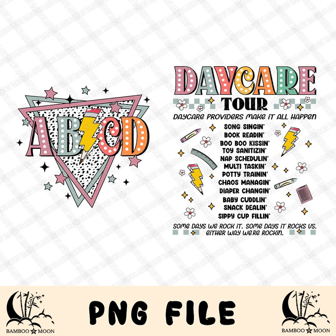 Retro Daycare PNG File, Daycare Tour, Daycare Staff Crew, Childcare