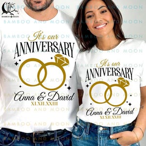 Personalized It's Our Anniversary Couple Shirt, Couple Anniversary Shirt, Valentine Couple Anniversary Shirt TH0451