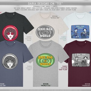 Sick Sad Tshirts, Hoodies and Sweaters: Dtg Print, Organic Cotton, Recycled Polyester, Grunge 90s Cartoon Illustration, Human Made Art image 5
