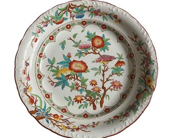Antique Wedgwood Pearlware Botanical Salad Plate