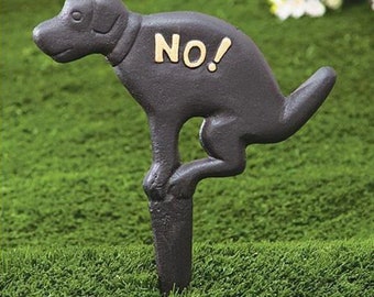 No pooping dog yard sign