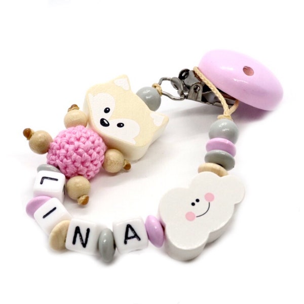 Pacifier chain named | Pacifier chain personalized | Pacifier chain with names for girls and boys