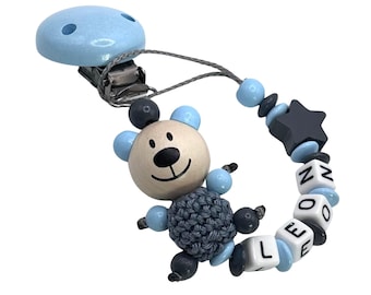 Schnullerkette mit Namen für Jungen und Mädchen